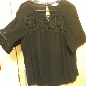 Black 1/4 sleeve shirt